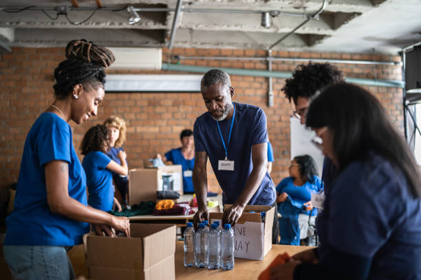 Volunteers at work